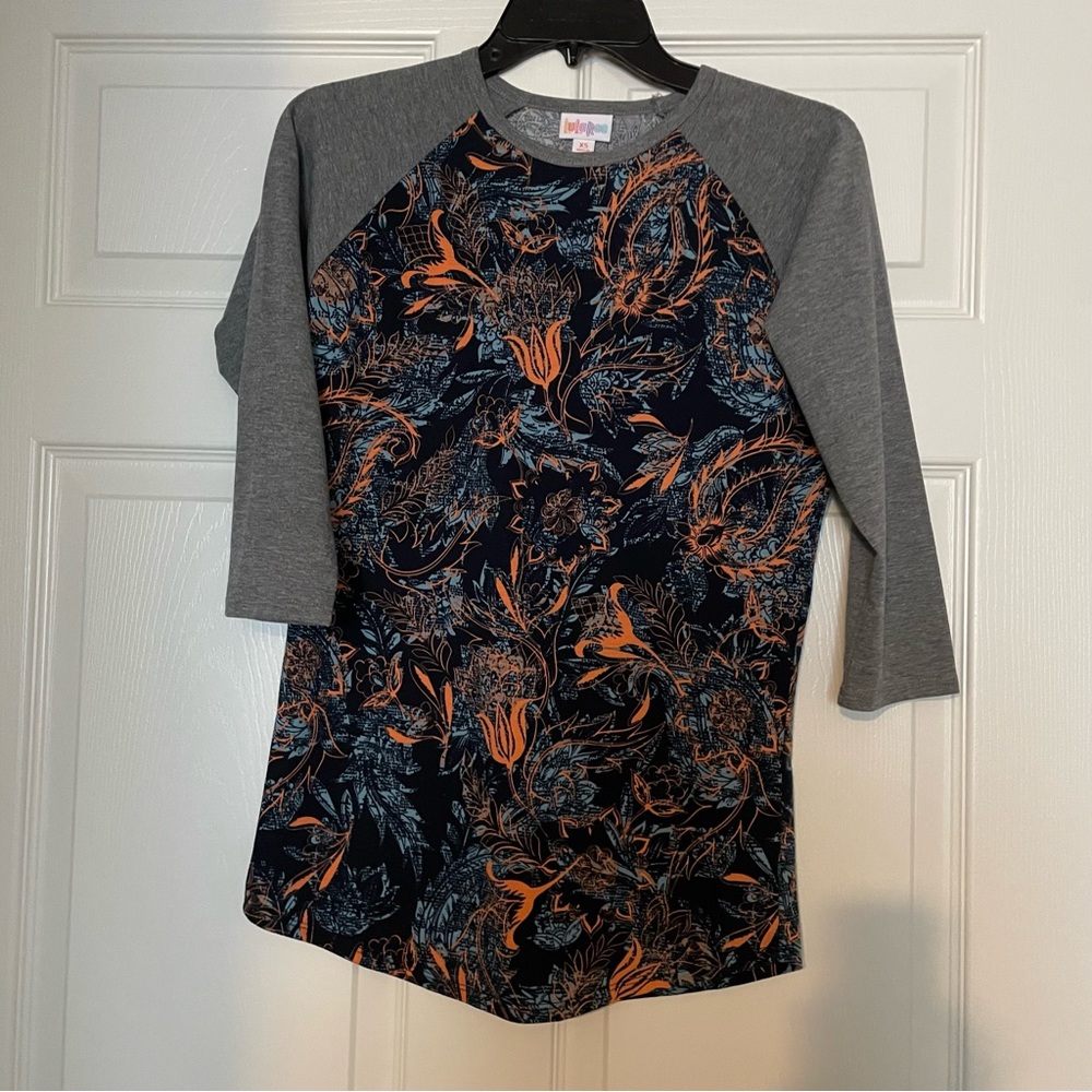 LuLaRoe Baseball Tee, new without tags.